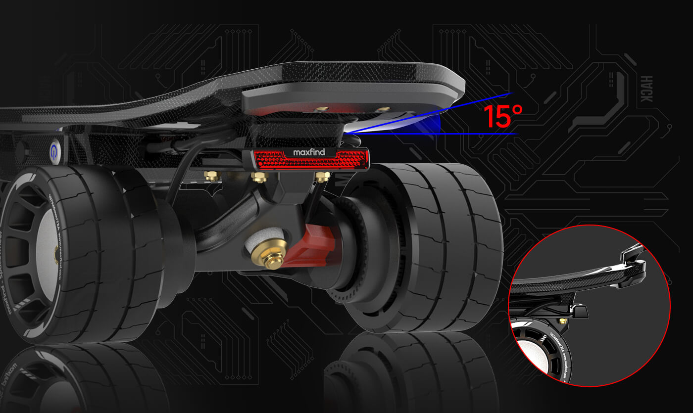 electric skateboard with handle