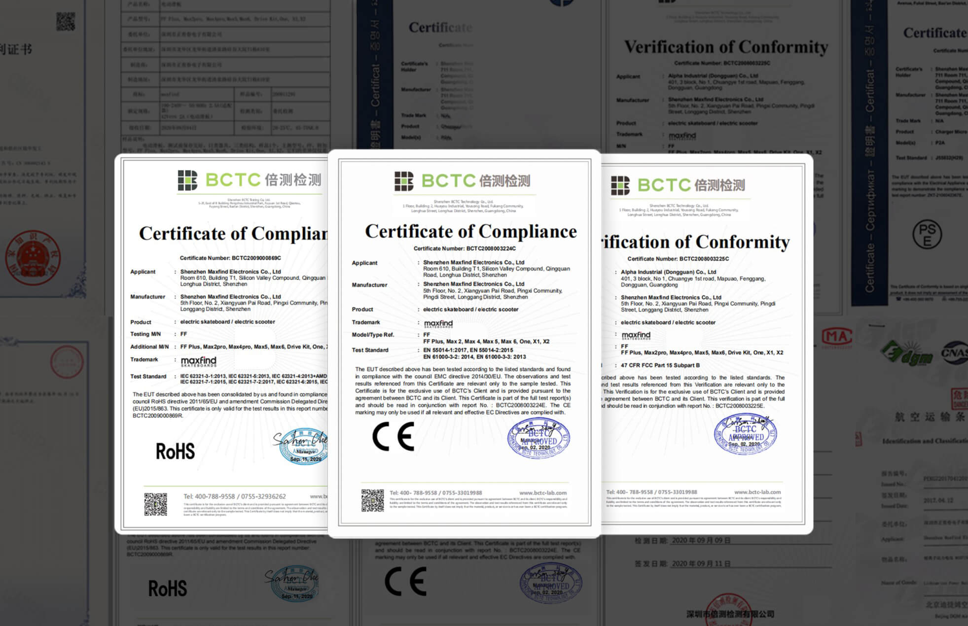 electric skateboards CE certification