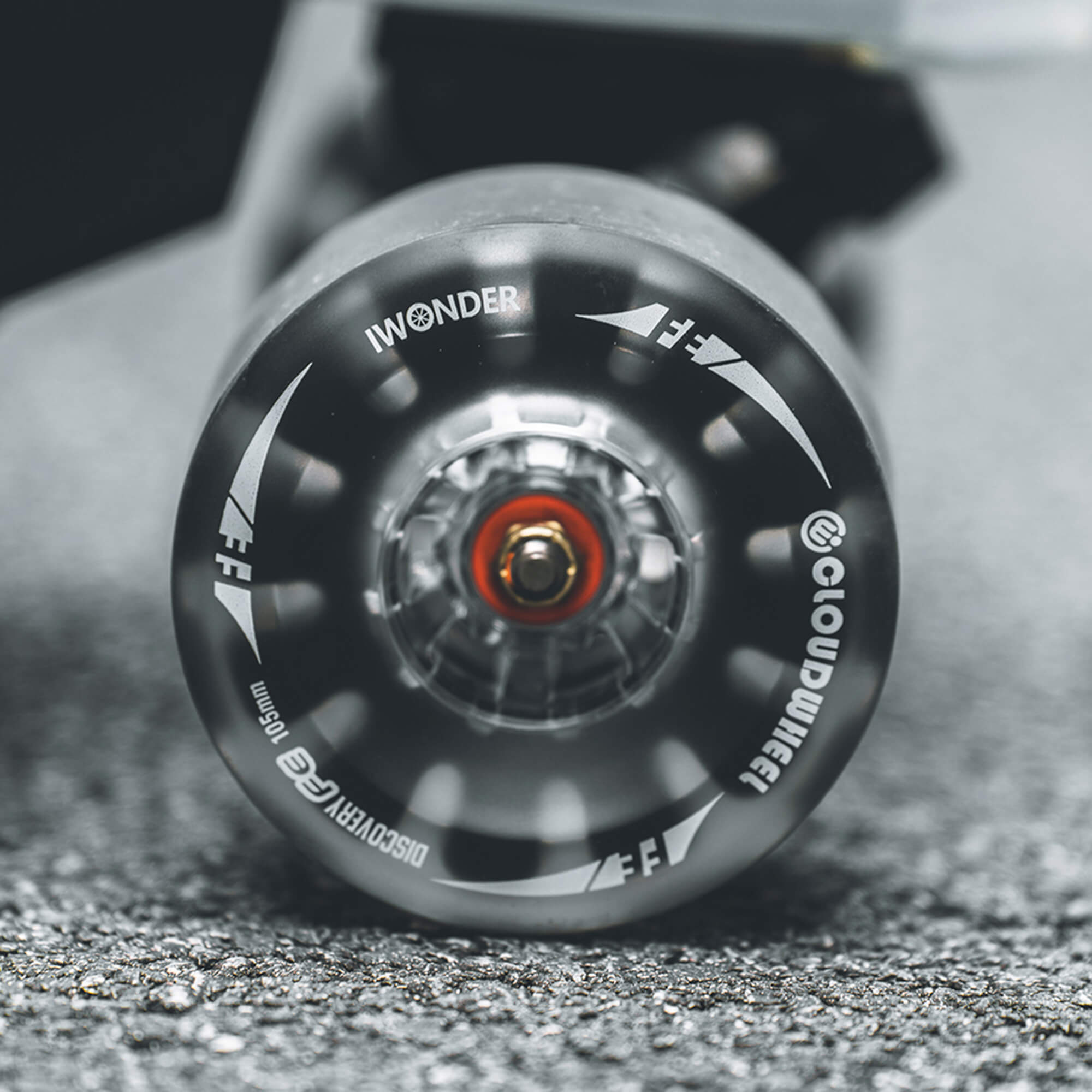 electric skateboard belt motor cloudwheels 105mm black