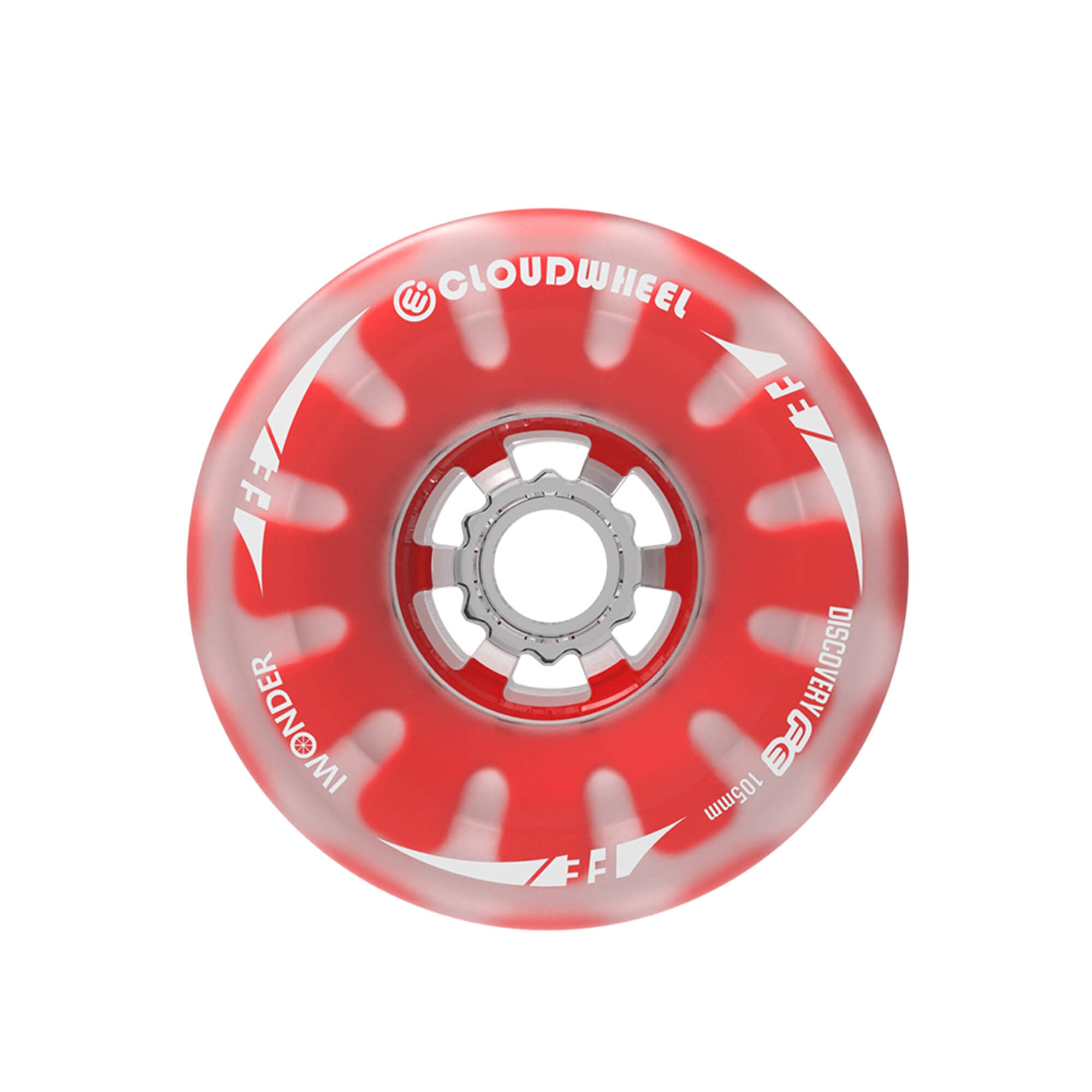 electric skateboard belt motor cloudwheels 105mm red