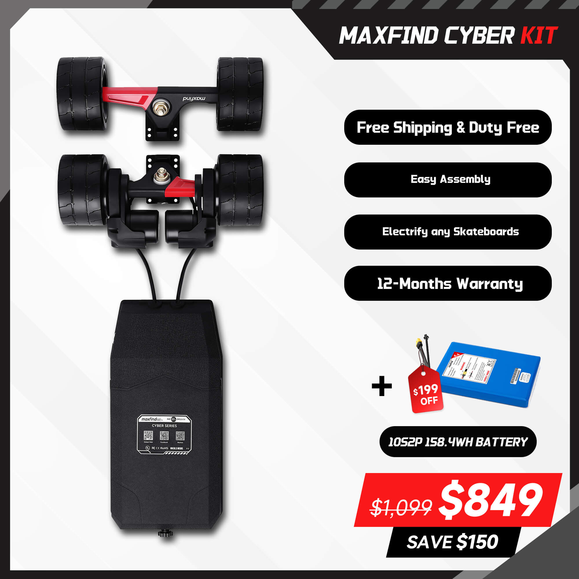 electric skateboard kit