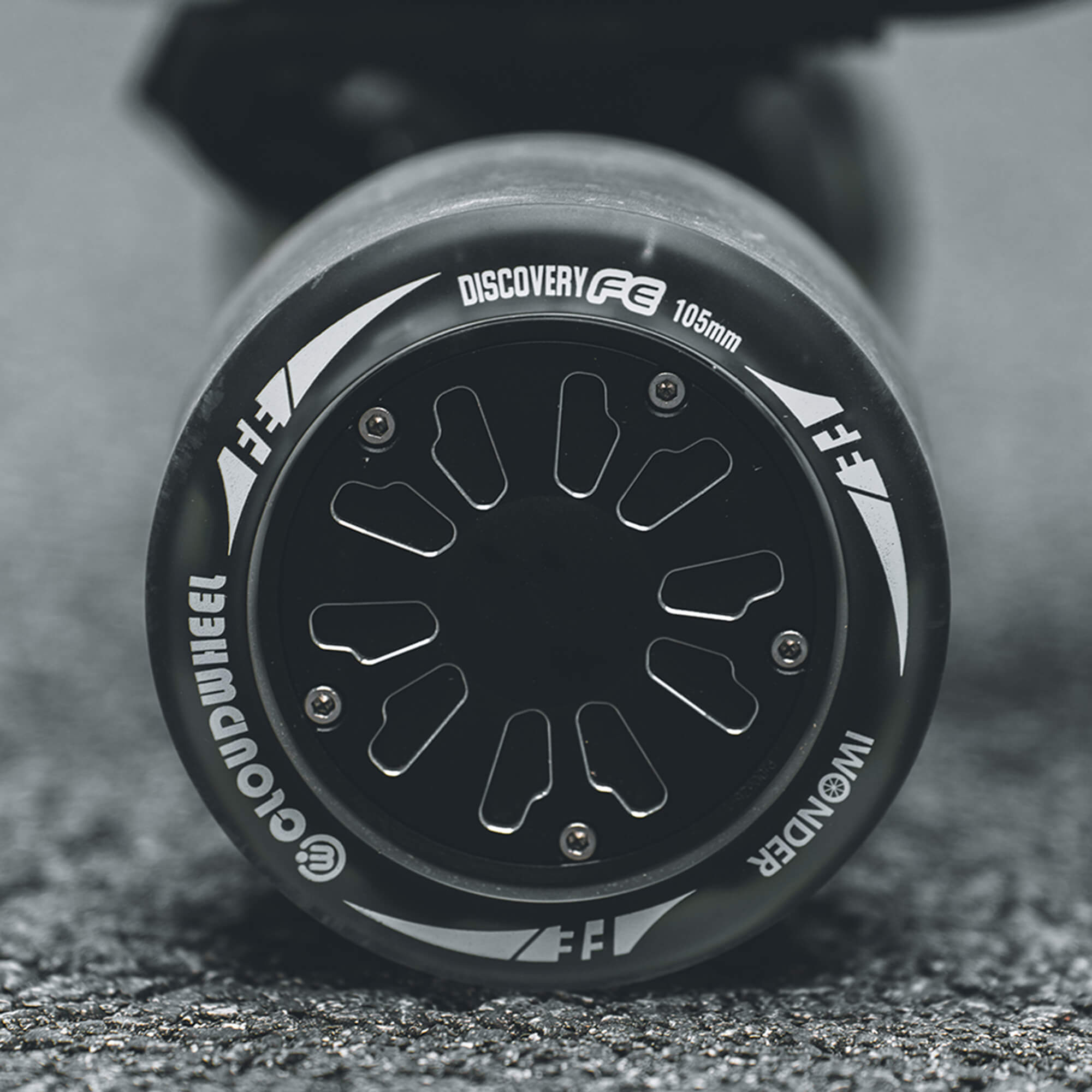 electric skateboard hub motor cloudwheels 105mm Black