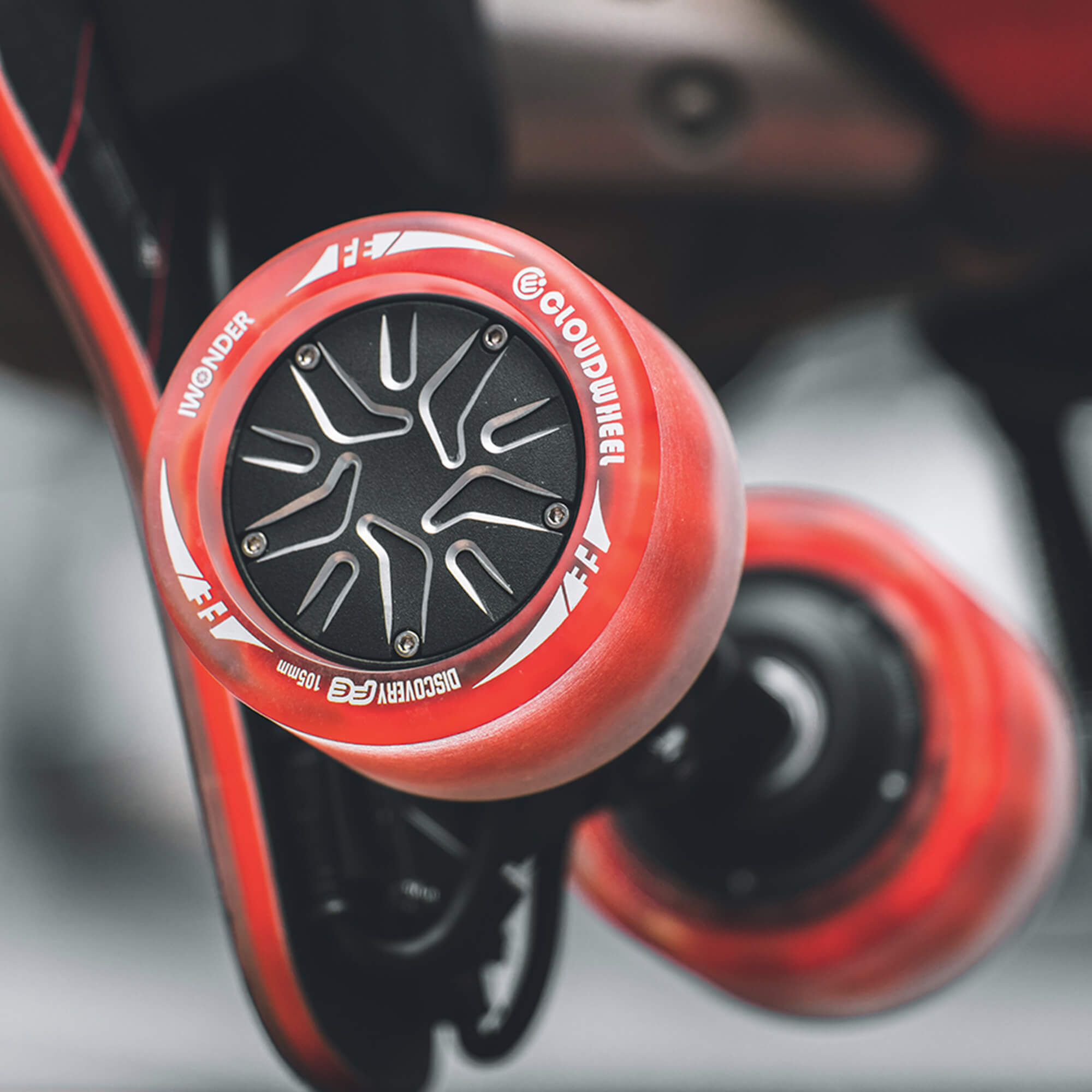 electric skateboard hub motor cloudwheels 105mm Red