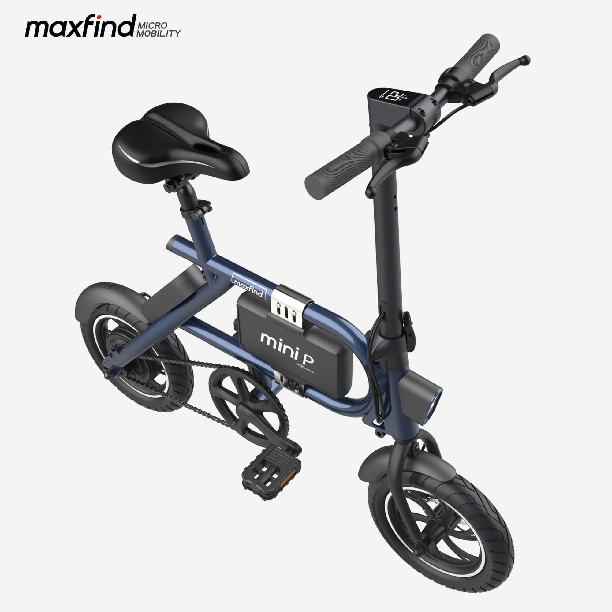 mini ebike blue