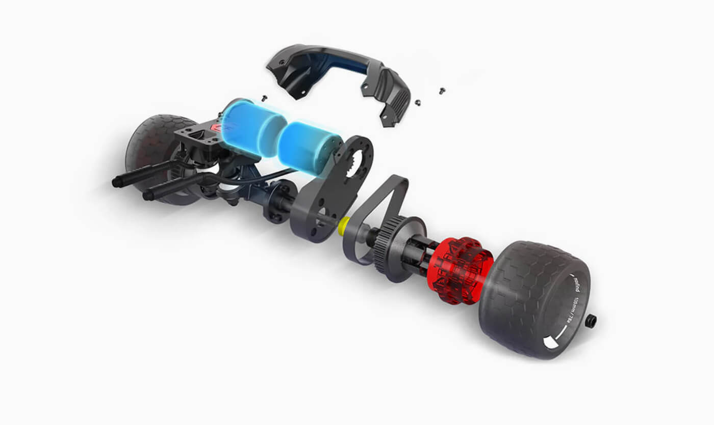 electric skateboard belt motor