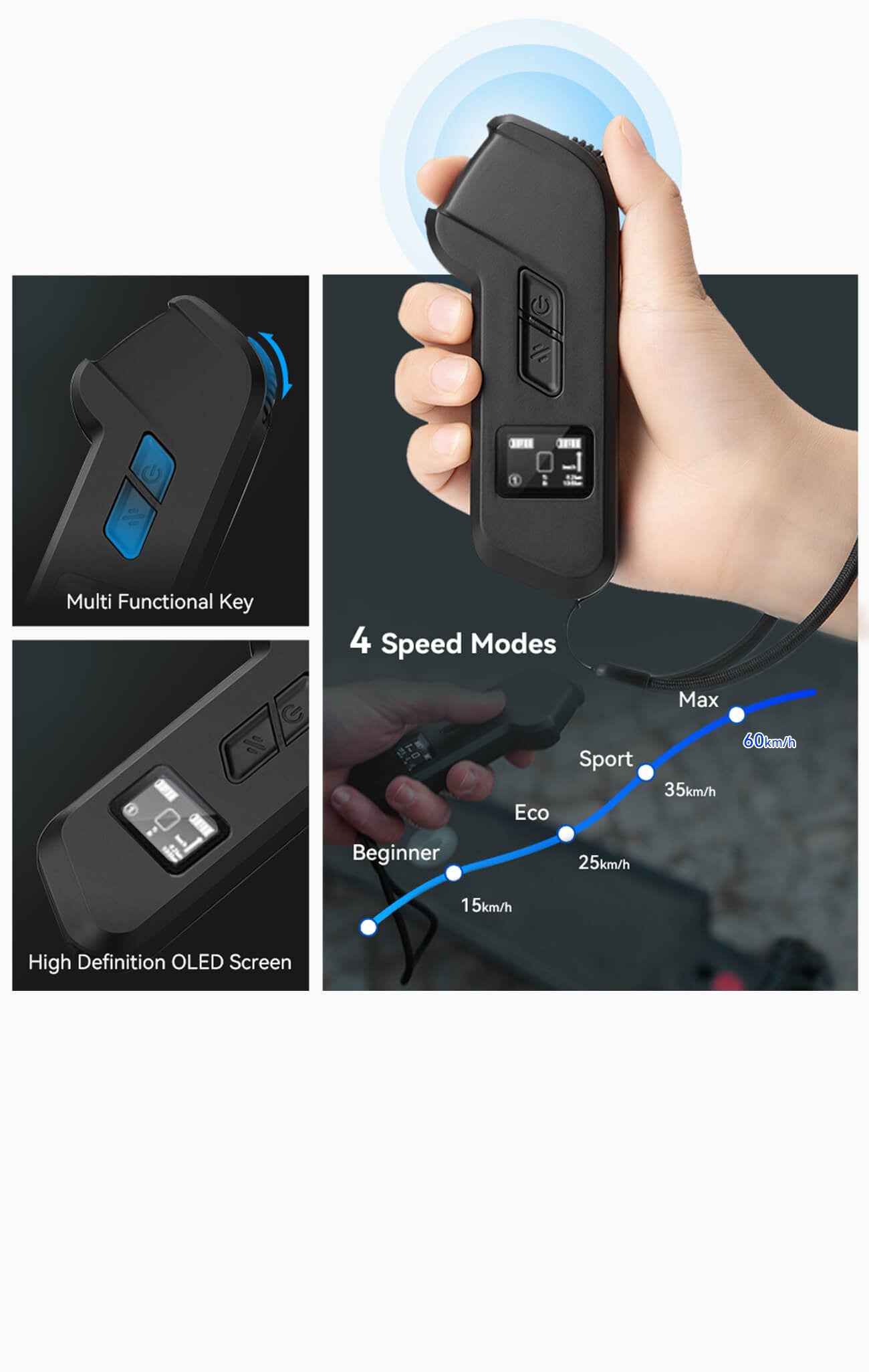 electric skateboard remote speed