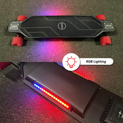 electric longboard rgb lights