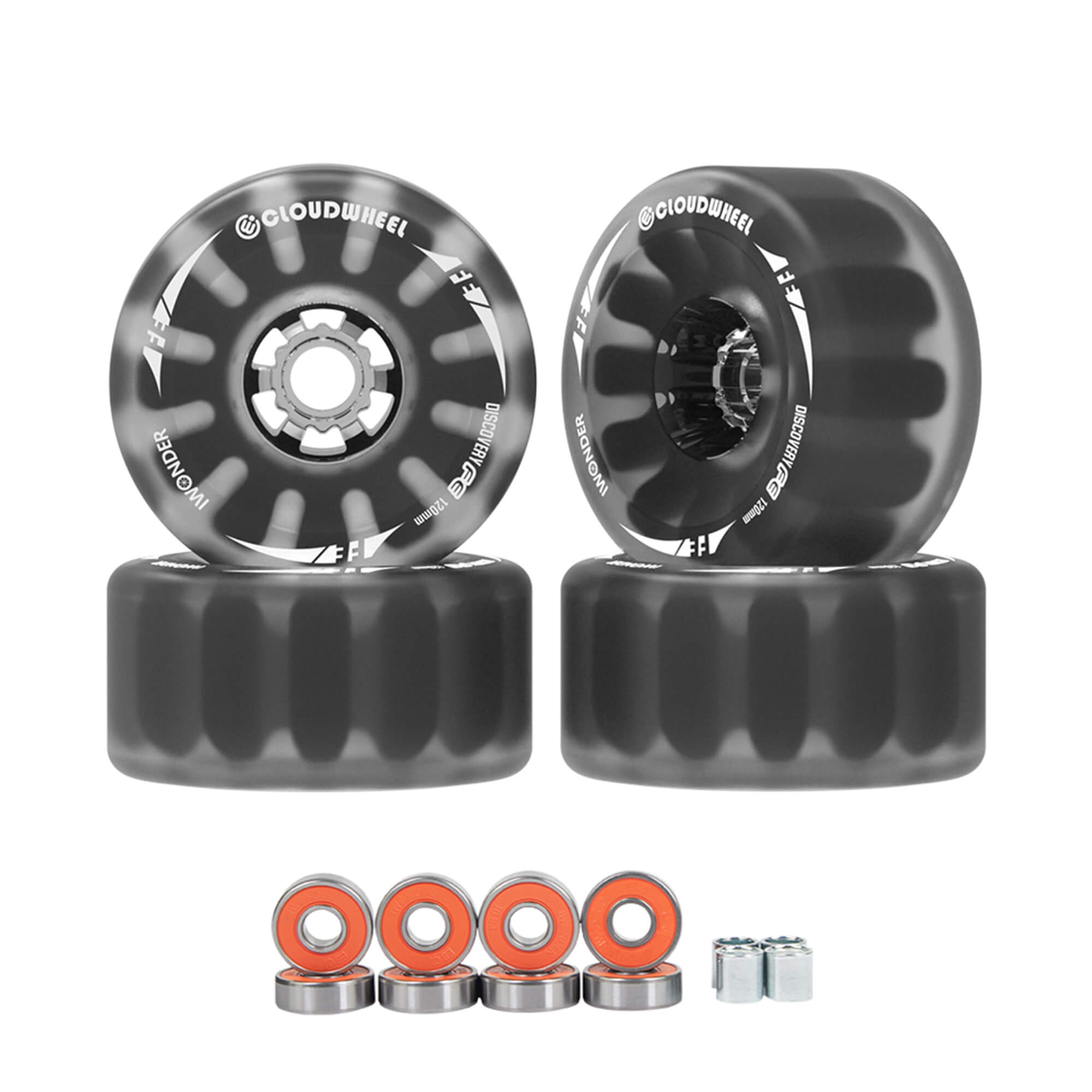 electric skateboard belt motor cloudwheels 120mm black