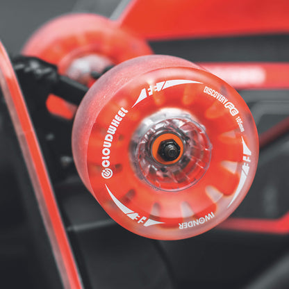 electric skateboard belt motor cloudwheels 120mm red
