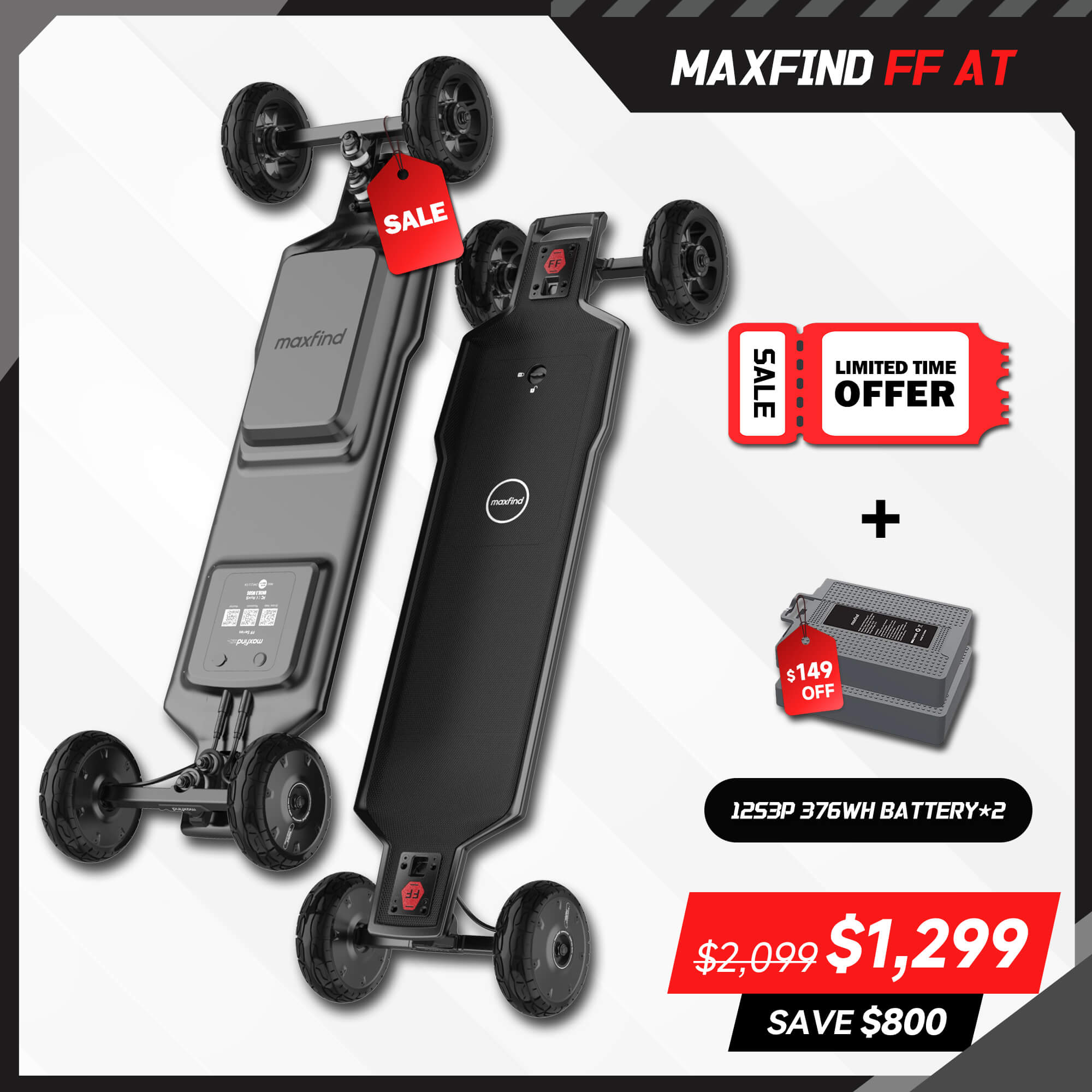 long range off road electric skateboard