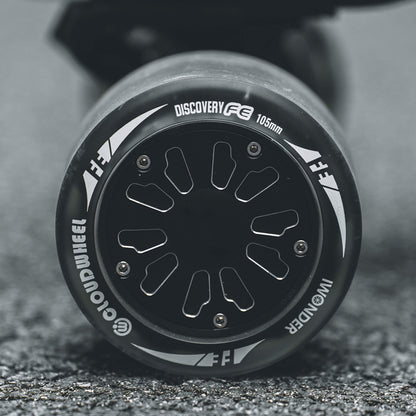 electric skateboard hub motor cloudwheels 105mm Black