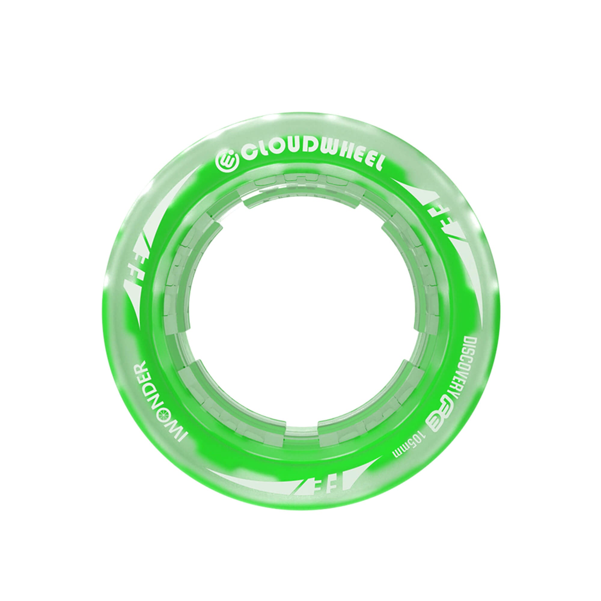 electric skateboard hub motor cloudwheels 105mm Green