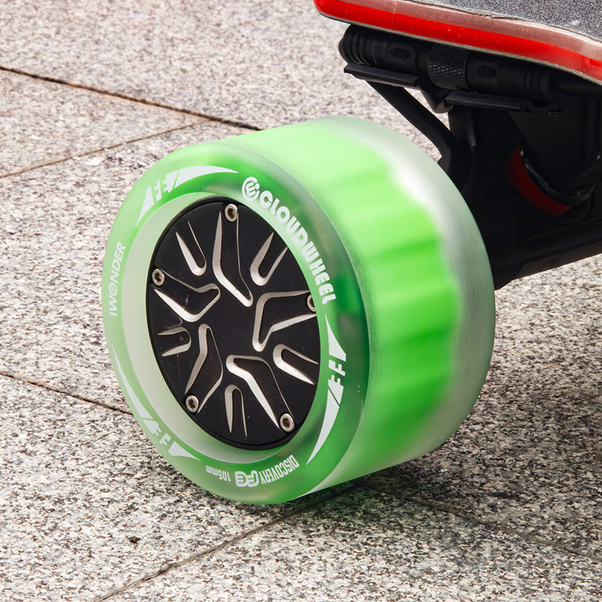 electric skateboard hub motor cloudwheels 105mm Green