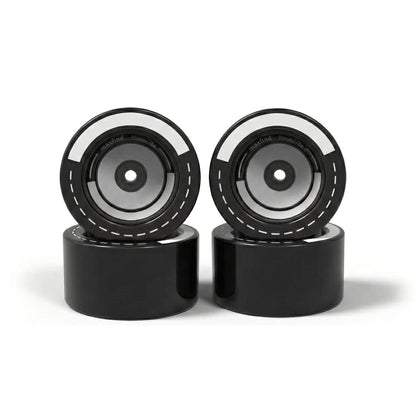 electric skateboard pu wheels black 90mm 4pcs